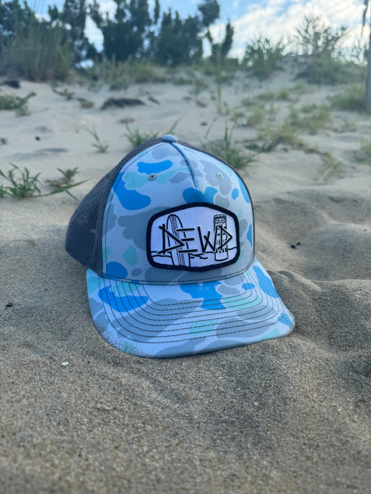 Tower Patch Aquamarine Camo Trucker